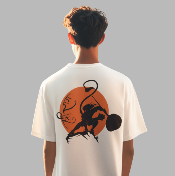 Hanuman Shadow Oversized T-Shirt – 240 GSM French Terry | Free Delivery