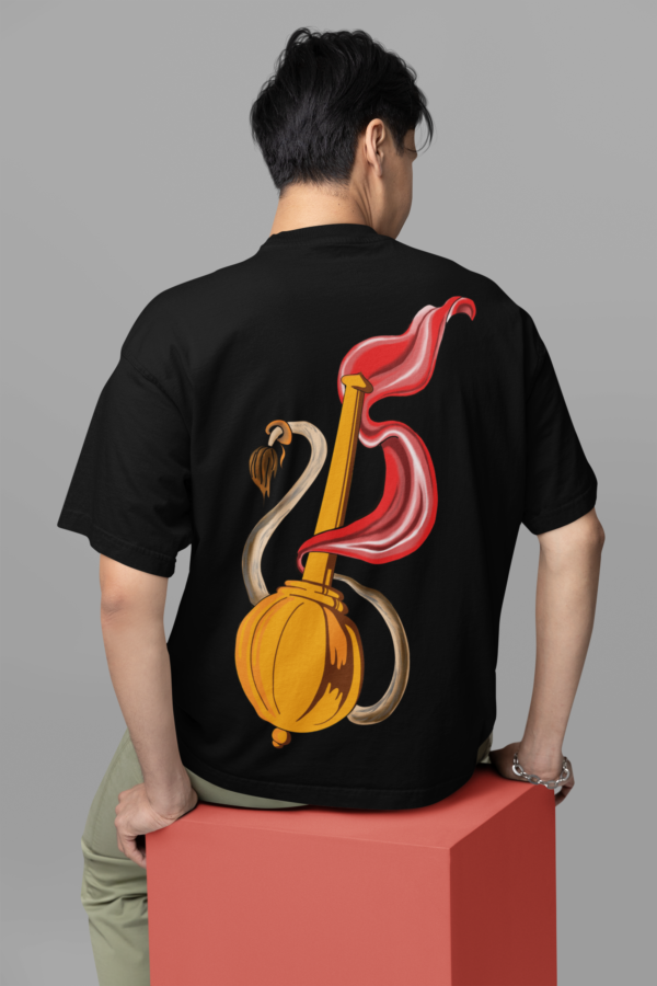 Hanuman Gada Oversized T-Shirt – 240 GSM French Terry | Free Delivery