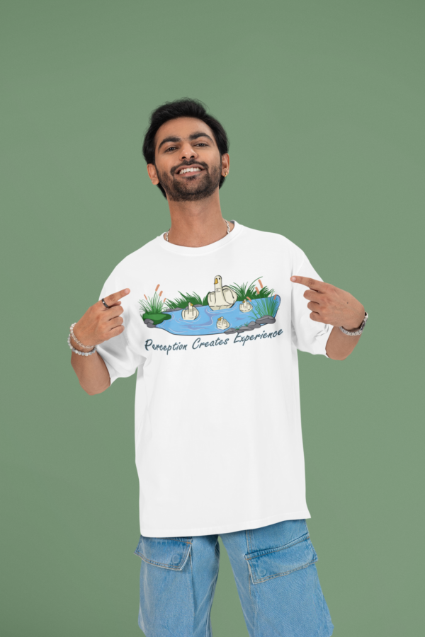 mockup of a cheerful man pointing at his oversized round neck t shirt in a studio m53040 (3)